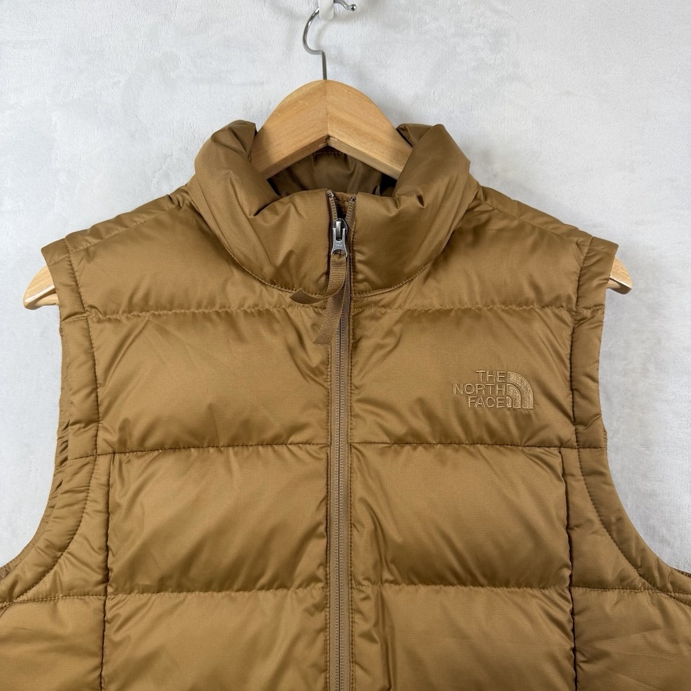 The North Face Tan Brown Goose Down Vest 550 Size Small